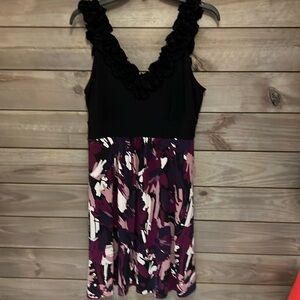 Jersey knit ruffle dress